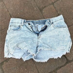 Aerie denim shorts size large gently used